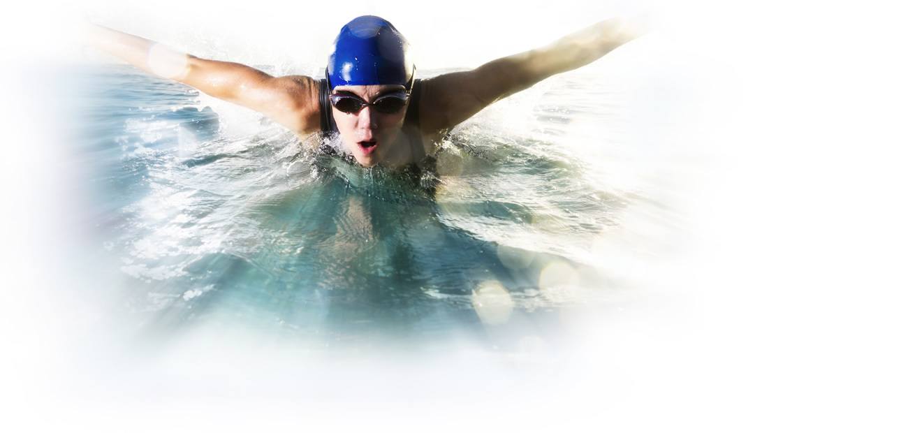 Swimmer doing butterfly stroke